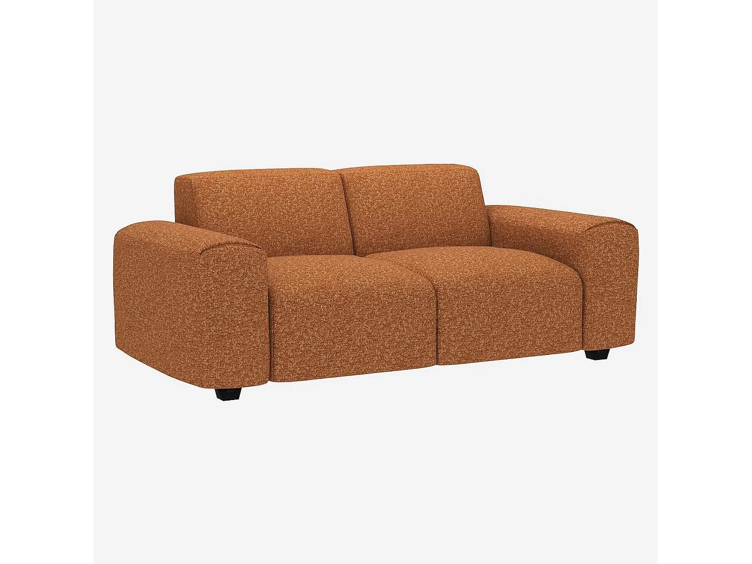 Habitat - Canapé 2 places en tissu Lucca - Marron noisette - Posada