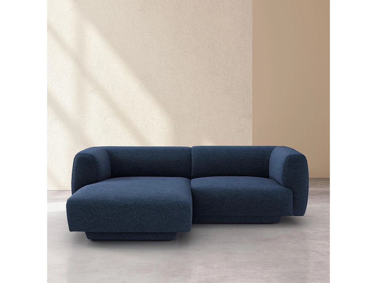 Habitat - Canapé d'angle gauche en tissu texturé - Bleu marine - Design by Federica Francini - Austin