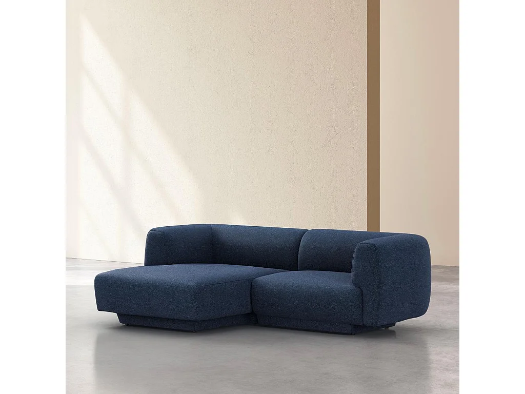 Habitat - Canapé d'angle gauche en tissu texturé - Bleu marine - Design by Federica Francini - Austin