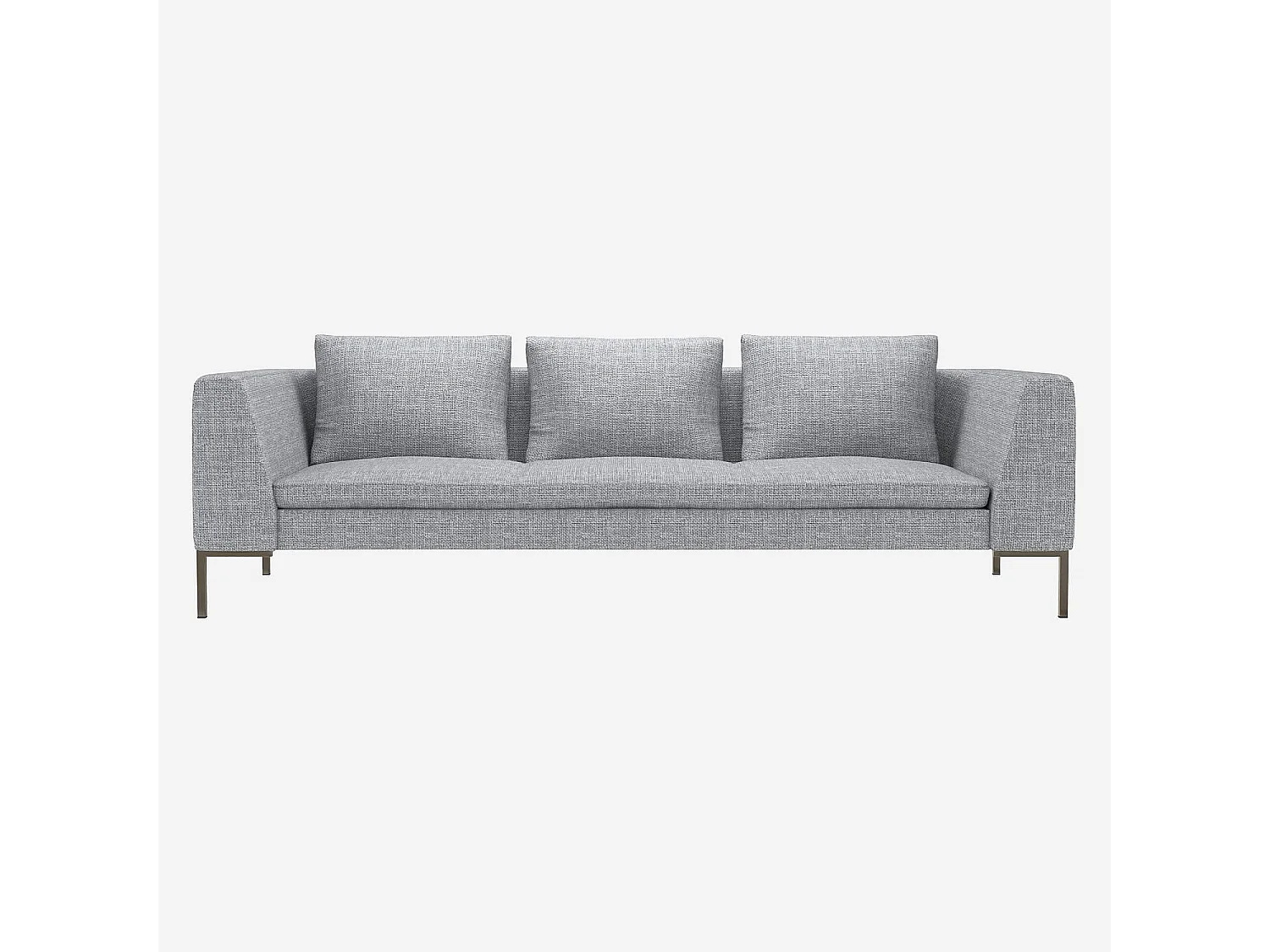 Habitat - Canapé 3 places en tissu Melina - Gris asphalte - Montino