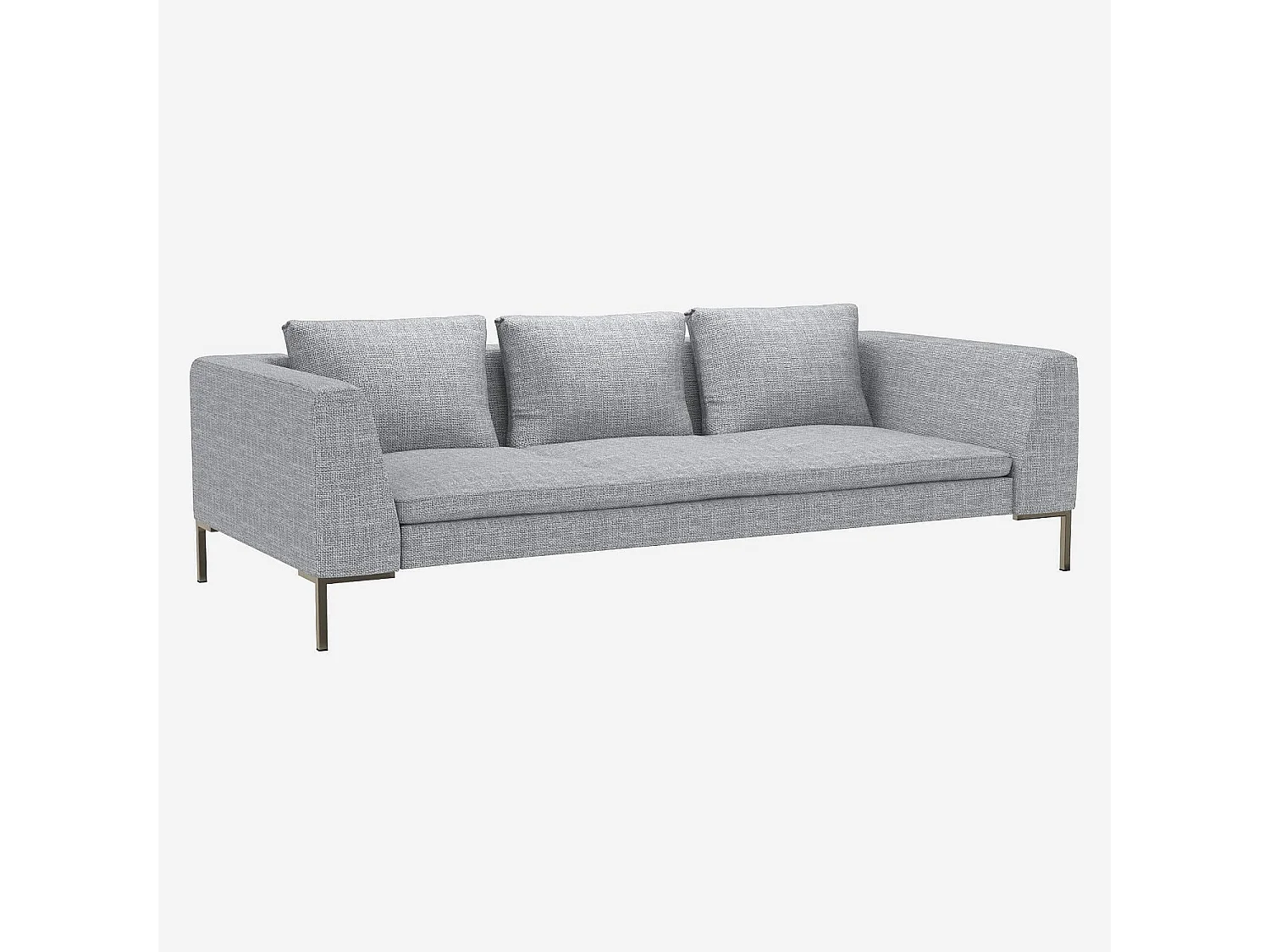 Habitat - Canapé 3 places en tissu Melina - Gris asphalte - Montino