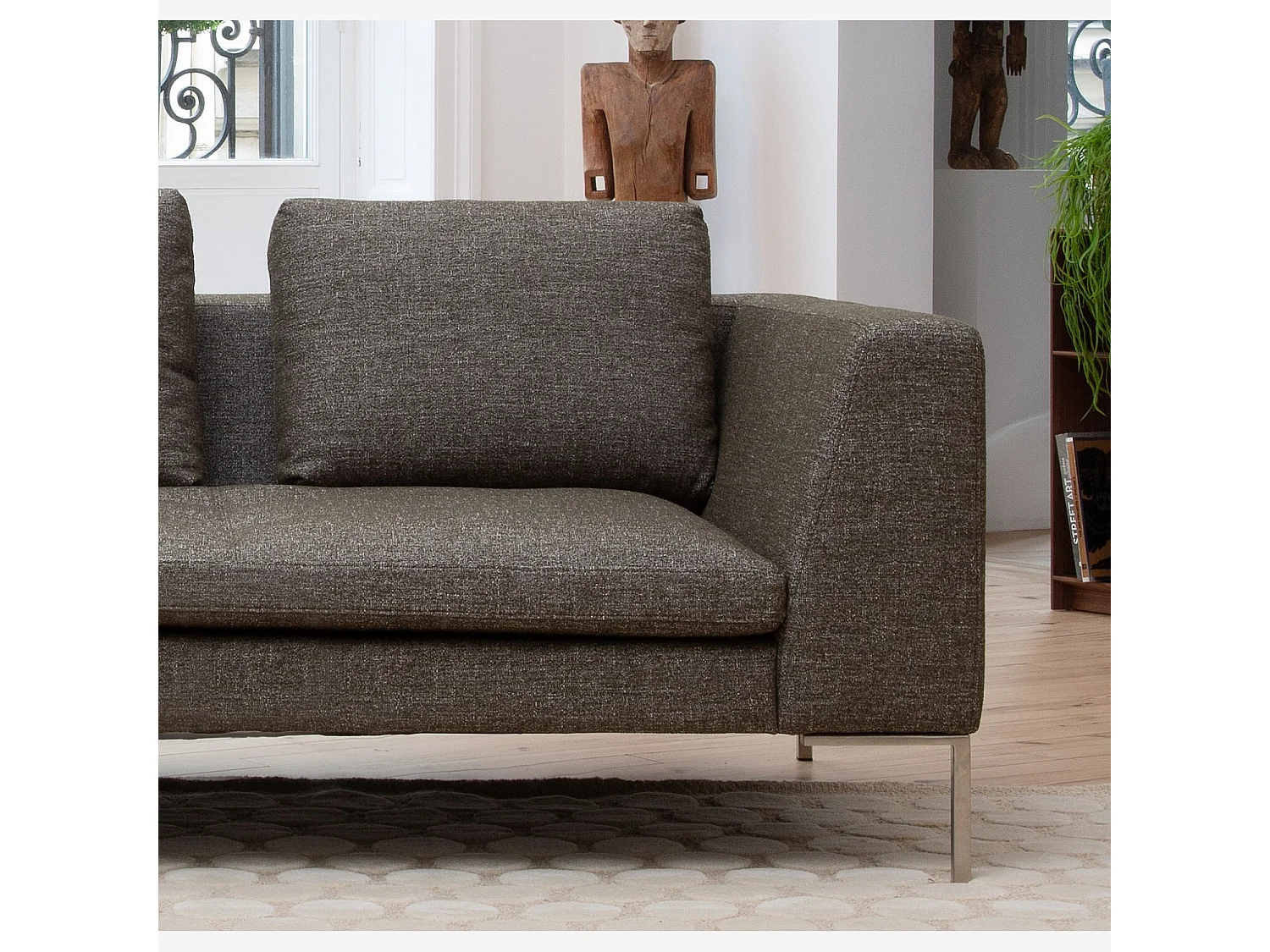 Habitat - Canapé 3 places en tissu Lucca - Vert mousse - Montino