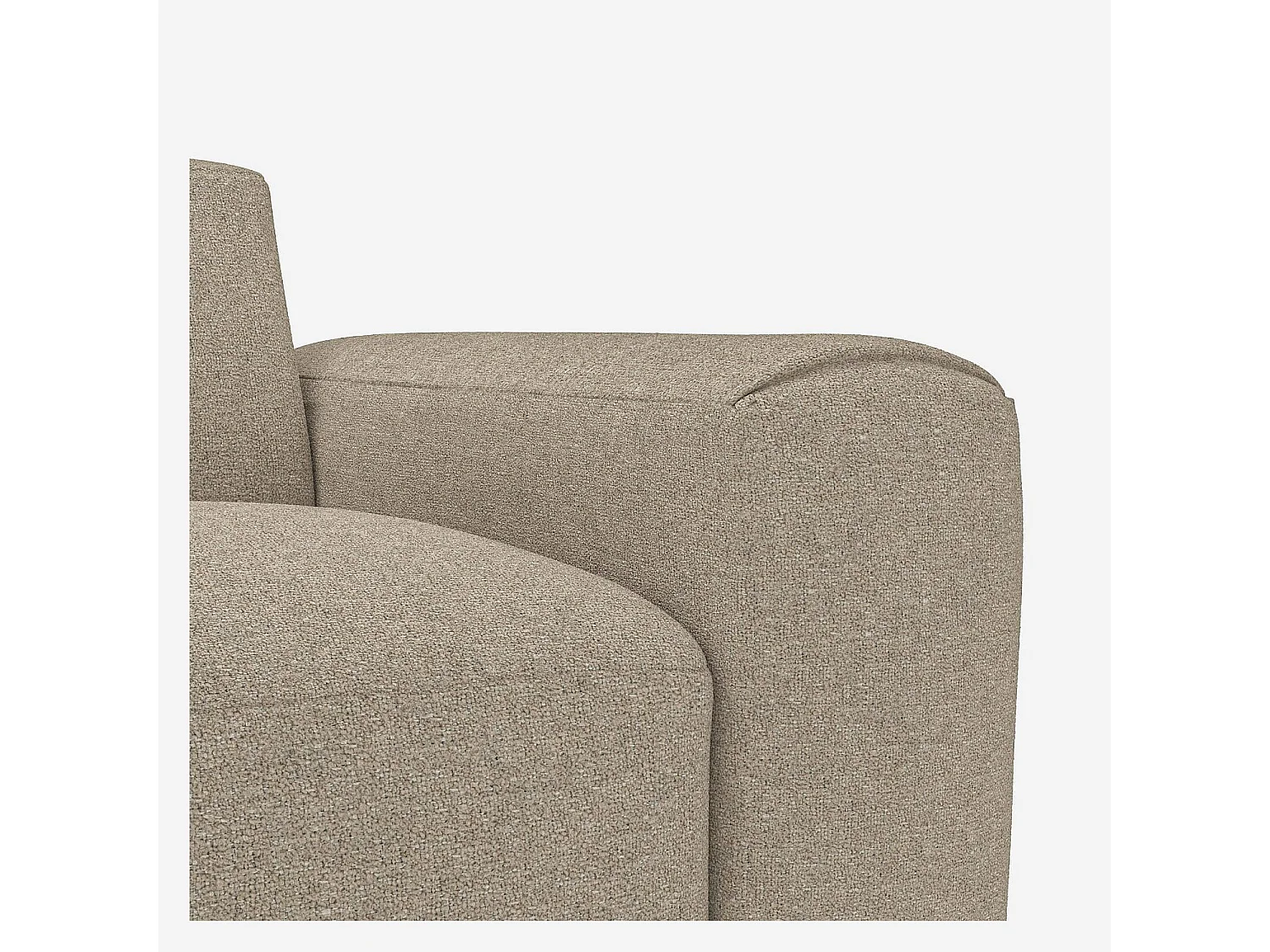 Habitat - Canapé 4 places en tissu Lucca - Blanc mastic - Posada