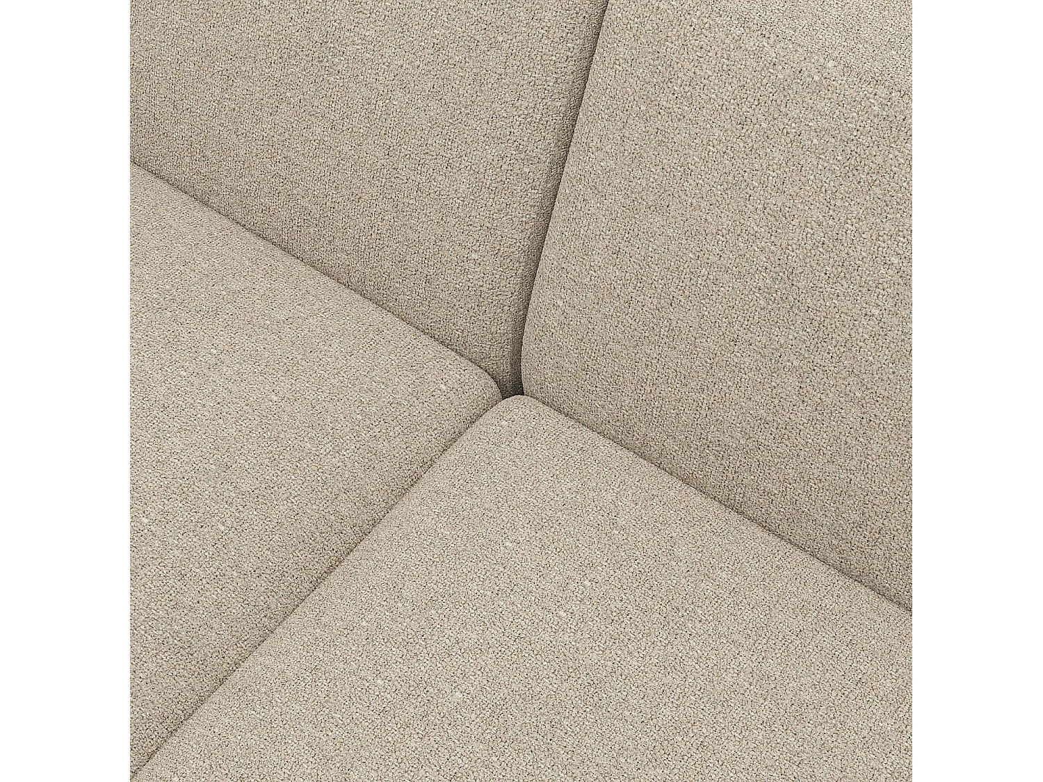 Habitat - Canapé 4 places en tissu Lucca - Blanc mastic - Posada