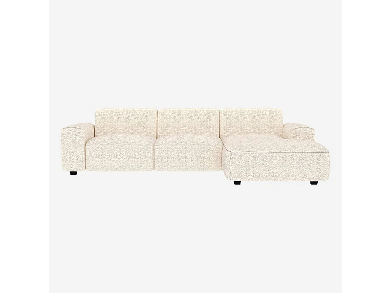 Habitat - Canapé d'angle droit en tissu Bormio - Blanc albâtre - Posada