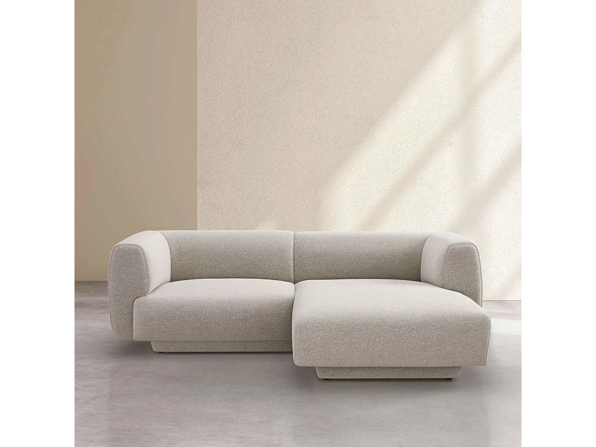 Habitat - Canapé d'angle droit en tissu texturé - Grège - Design by Federica Francini - Austin