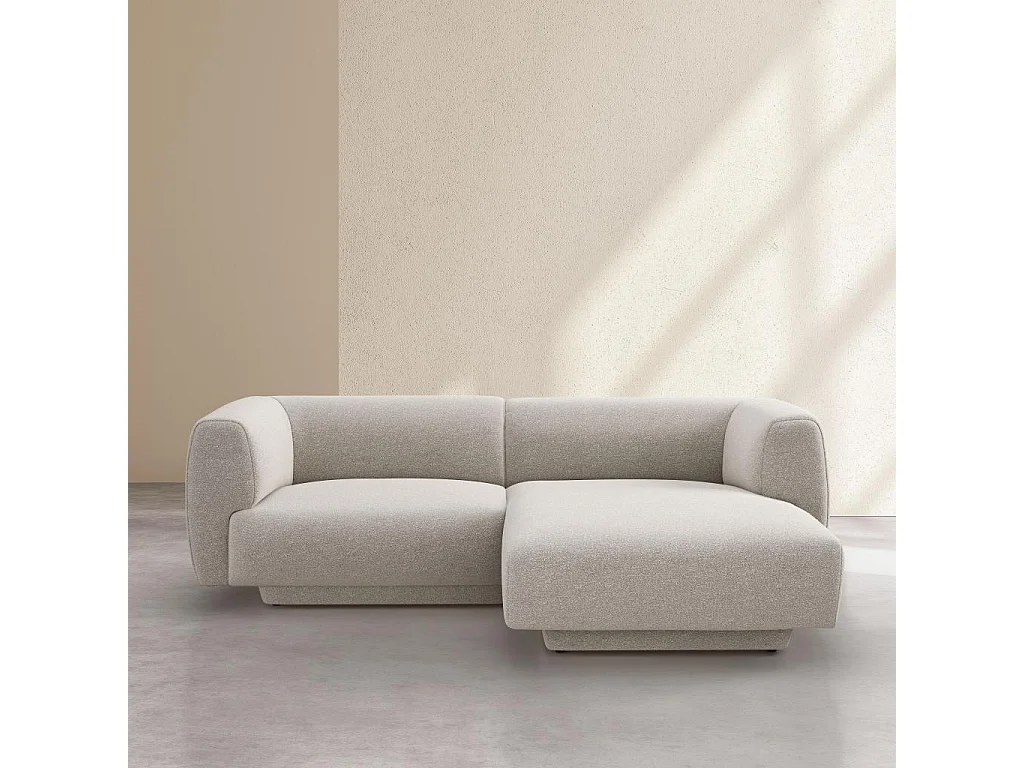 Habitat - Canapé d'angle droit en tissu texturé - Grège - Design by Federica Francini - Austin