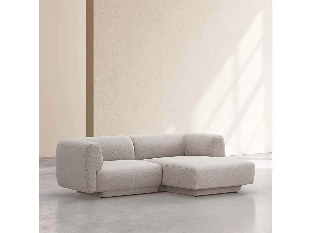 Habitat - Canapé d'angle droit en tissu texturé - Grège - Design by Federica Francini - Austin