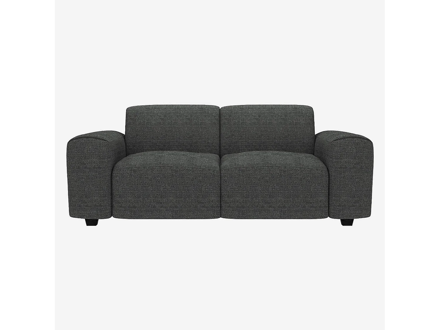 Habitat - Canapé 2 places en tissu Melina - Gris ardoise  - Posada