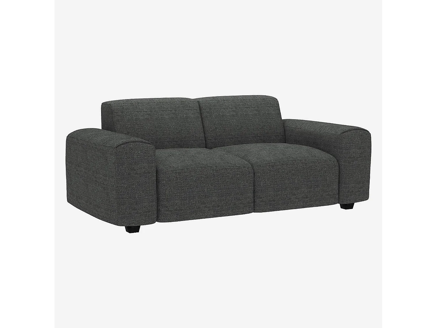 Habitat - Canapé 2 places en tissu Melina - Gris ardoise  - Posada