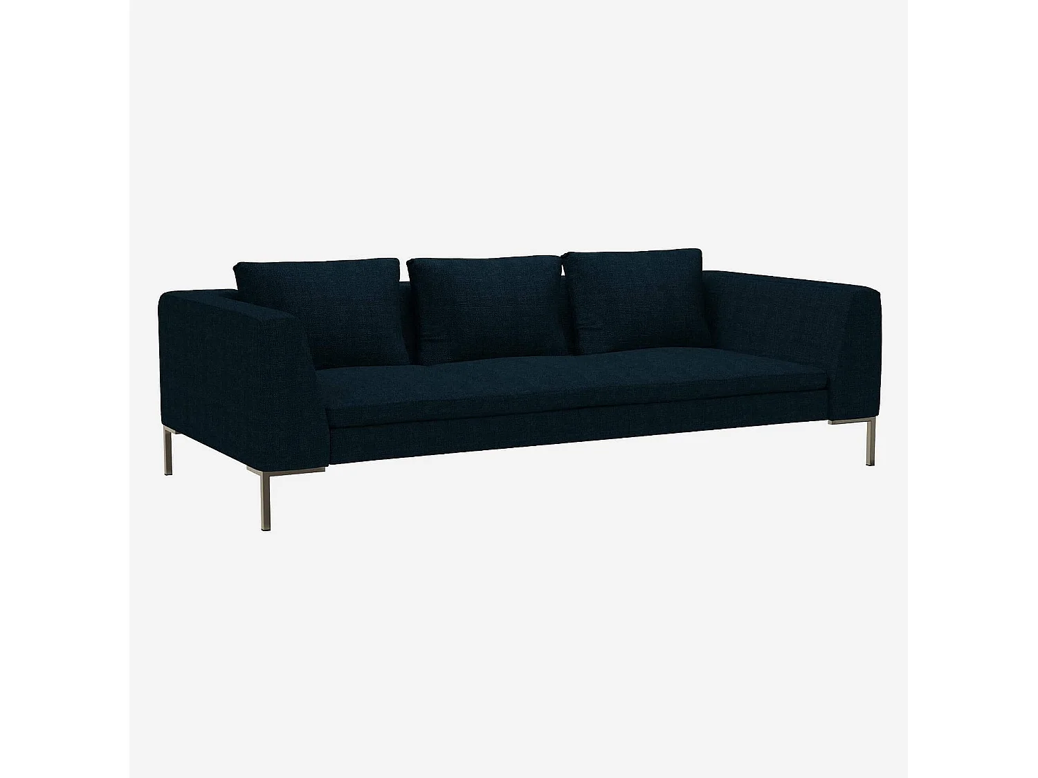 Habitat - Canapé 3 places en tissu Melina - Bleu encre - Montino