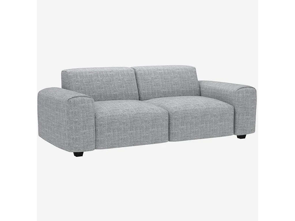 Habitat - Canapé 3 places en tissu Melina - Gris asphalte - Posada