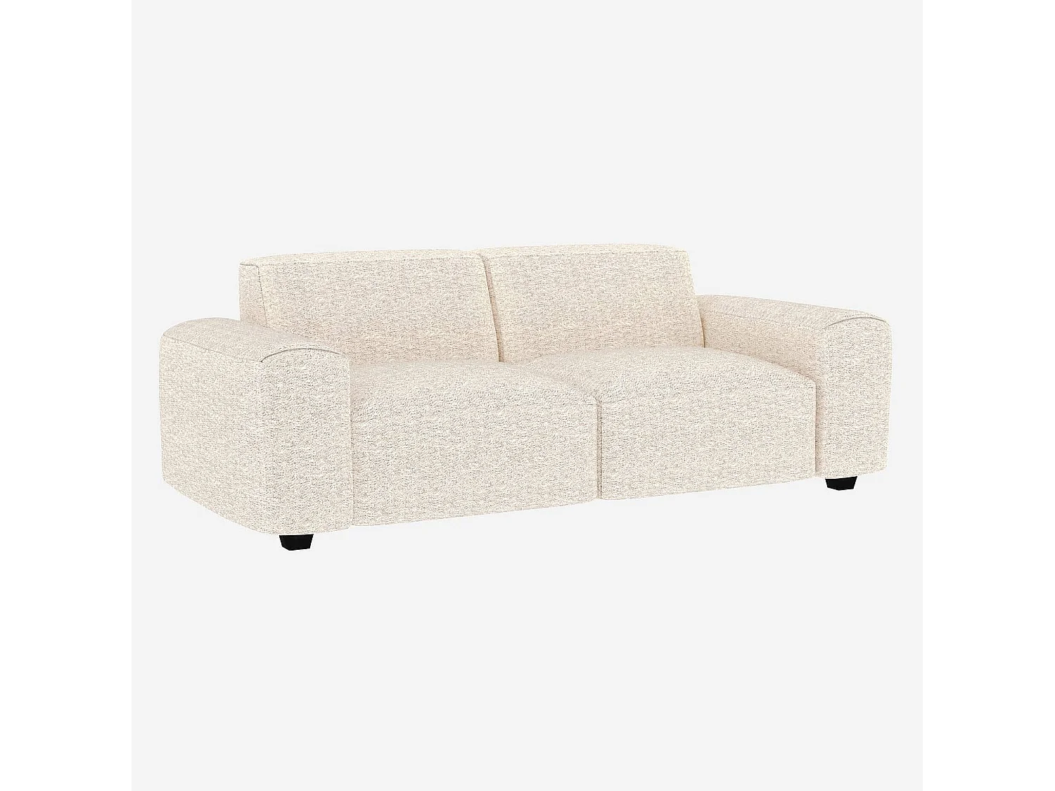 Habitat - Canapé 3 places en tissu Bormio - Blanc albâtre - Posada