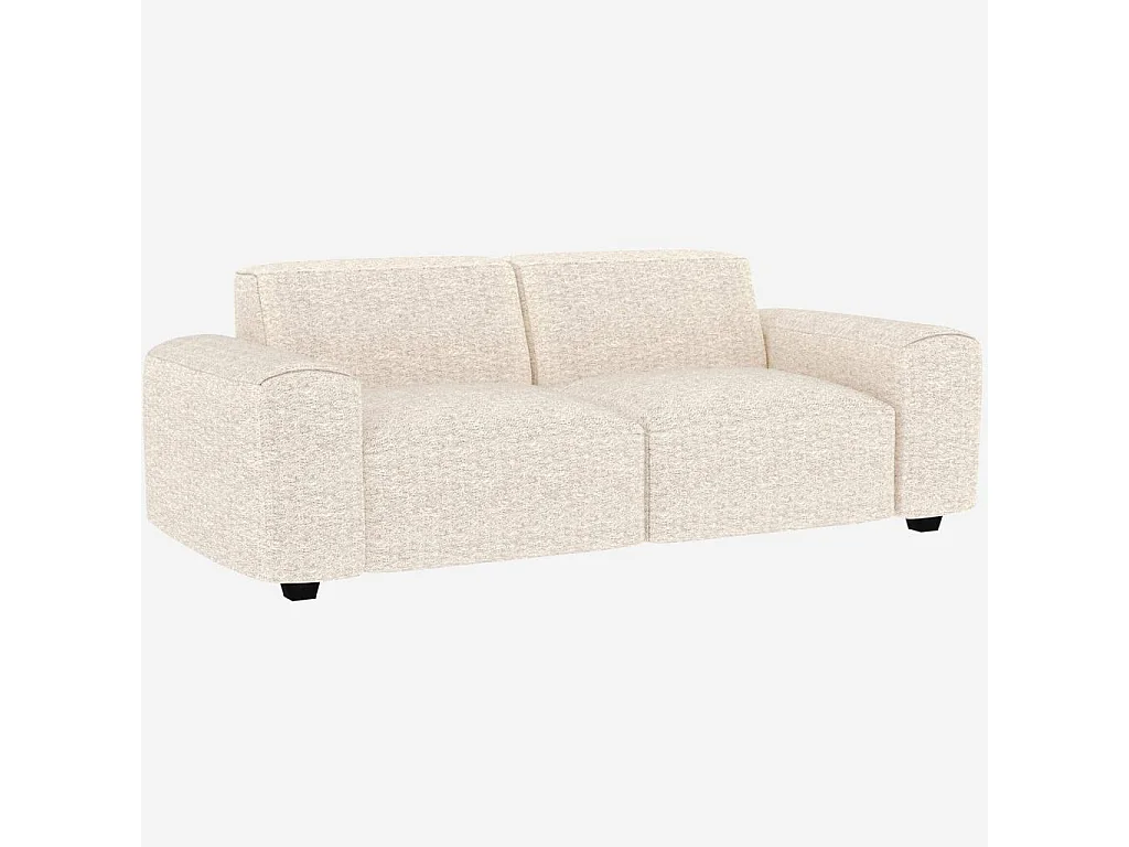 Habitat - Canapé 3 places en tissu Bormio - Blanc albâtre - Posada