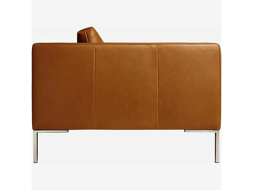 Habitat - Canapé 3 places en cuir Vintage Leather - Marron cognac - Montino