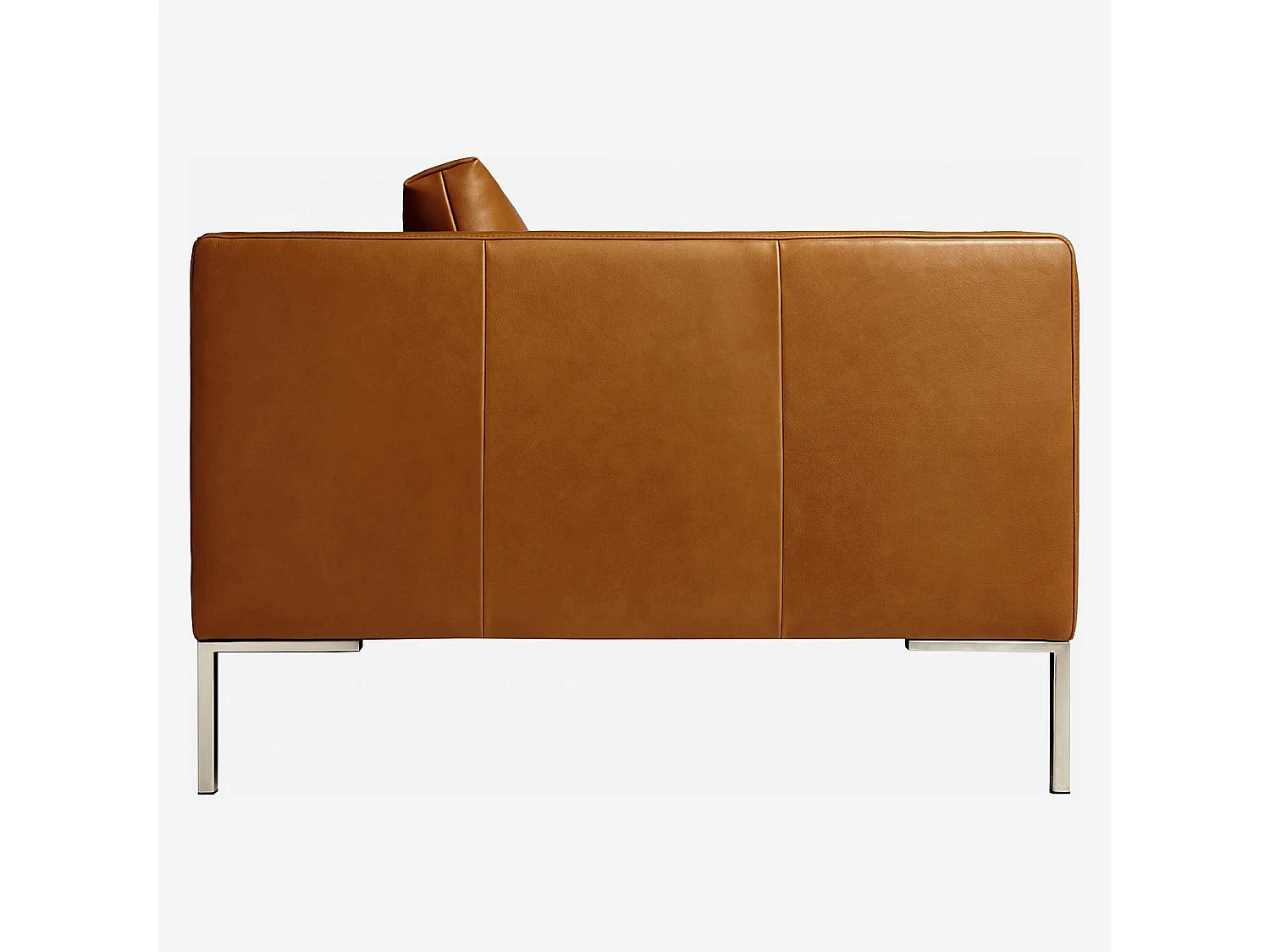 Habitat - Canapé 3 places en cuir Vintage Leather - Marron cognac - Montino