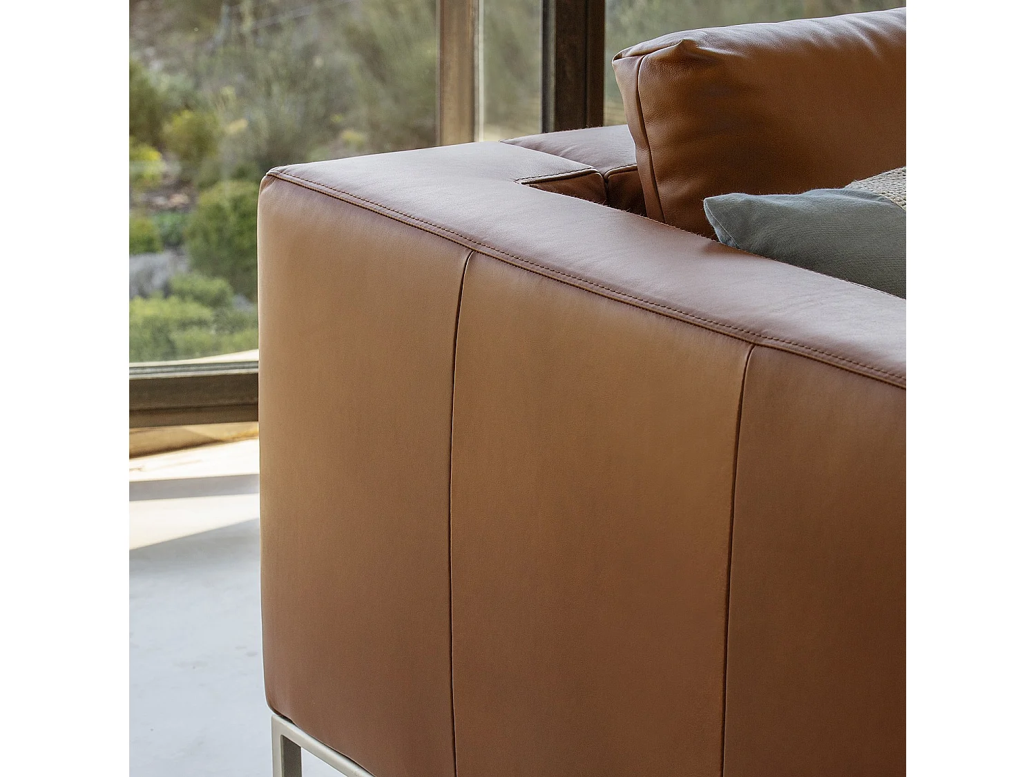 Canapé 3 places en cuir Vintage Leather - Marron cognac