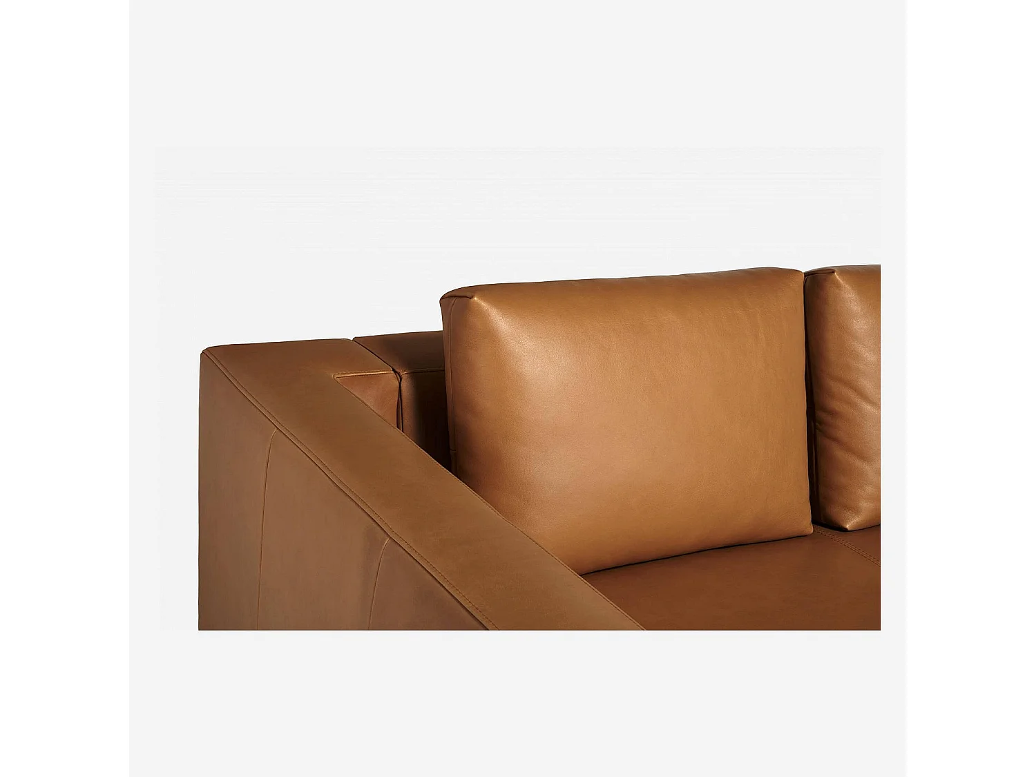 Canapé 3 places en cuir Vintage Leather - Marron cognac