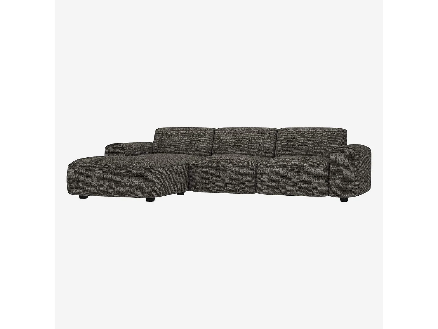 Habitat - Canapé d'angle gauche en tissu Alba - Gris ardoise - Posada