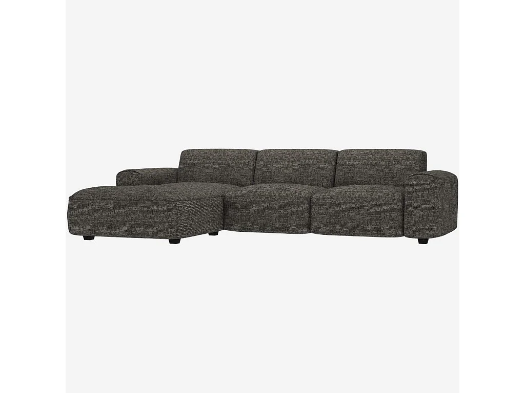 Habitat - Canapé d'angle gauche en tissu Alba - Gris ardoise - Posada