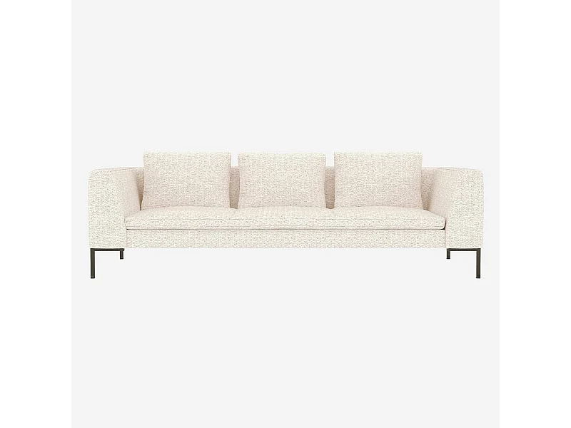 Habitat - Canapé 3 places en tissu Bormio - Blanc albâtre - Montino