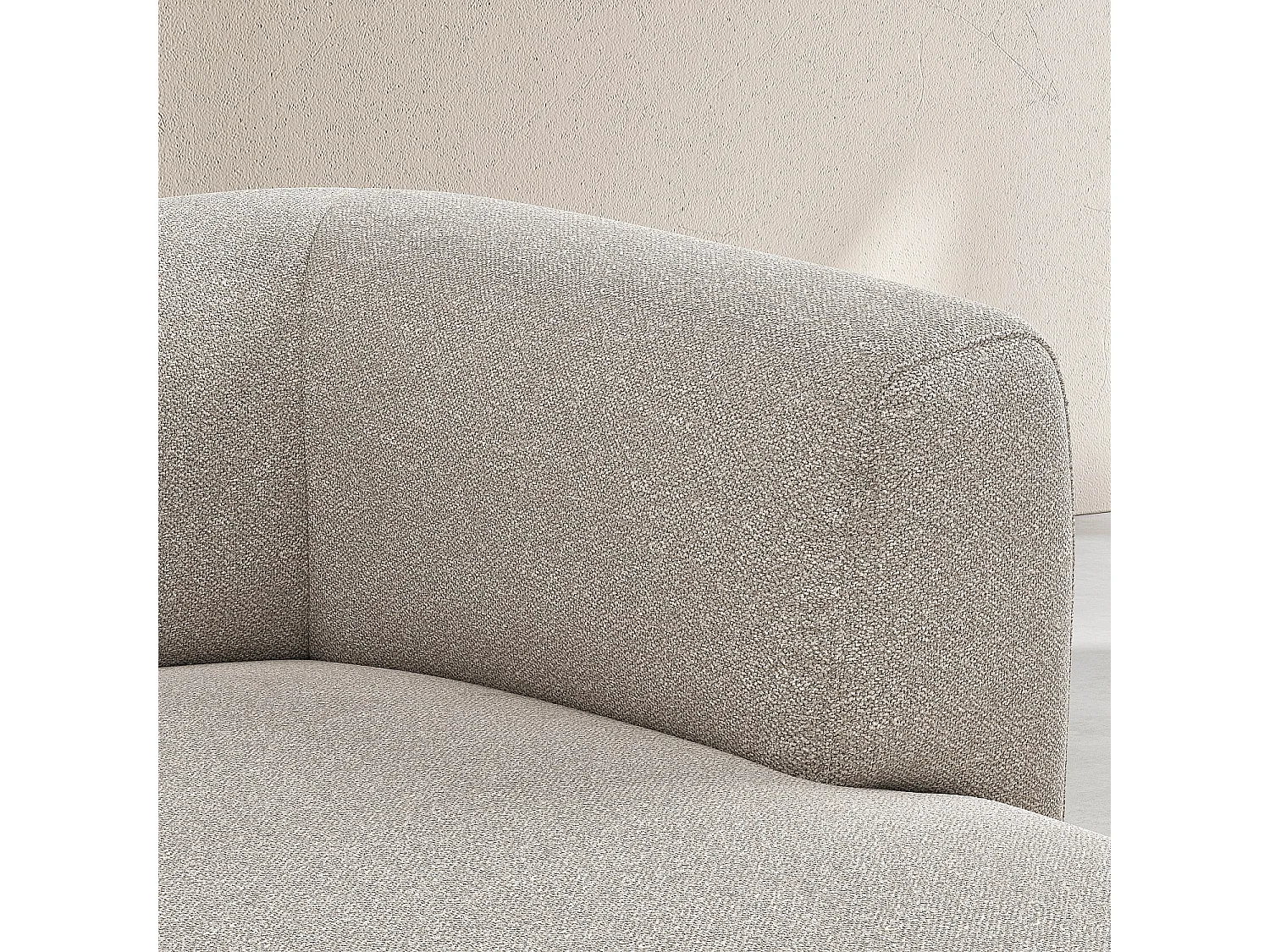 Habitat - Grand canapé d'angle droit en tissu texturé - Grège - Design by Federica Francini - Austin