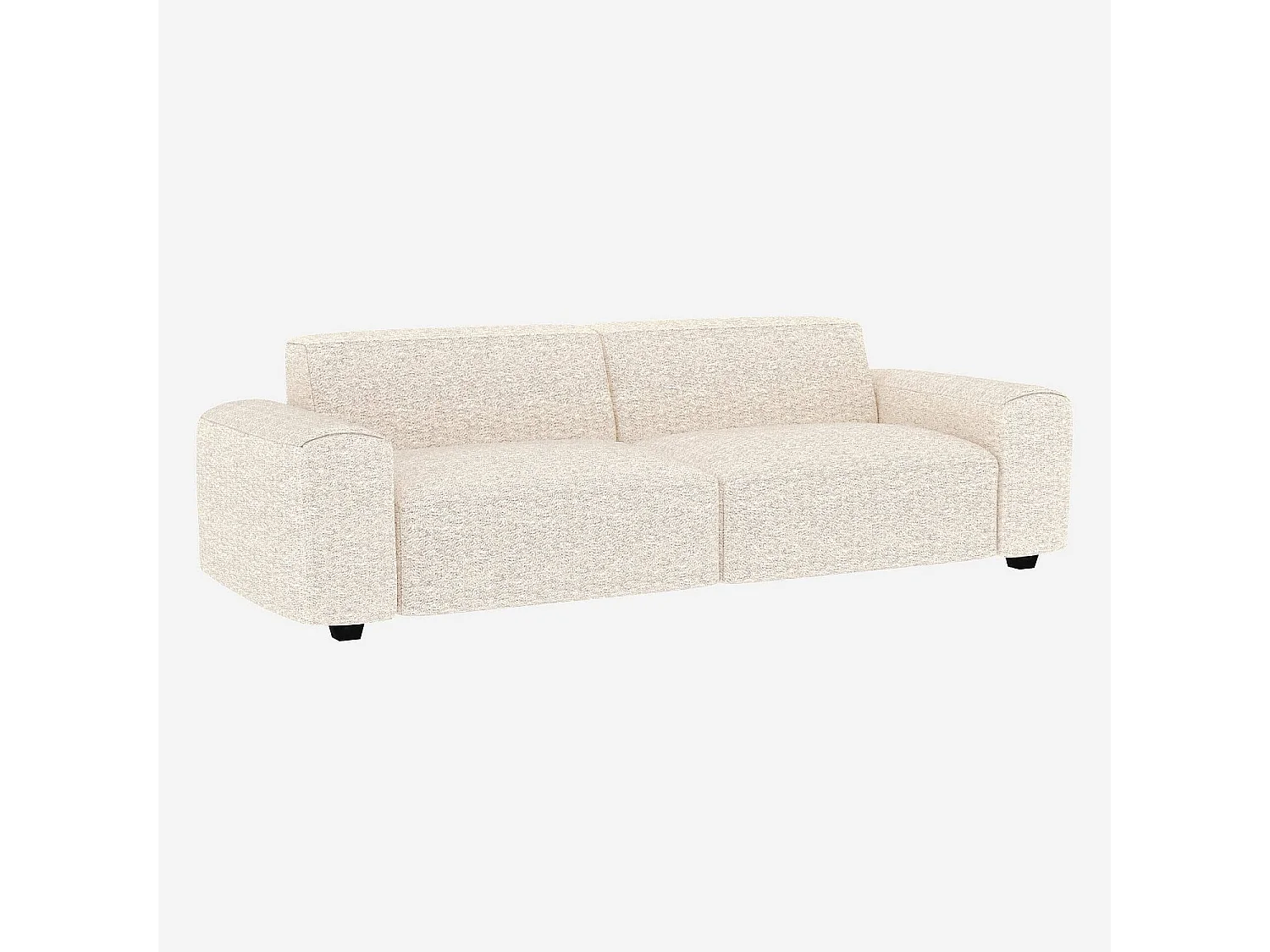 Habitat - Canapé 4 places en tissu Bormio - Blanc albâtre - Posada