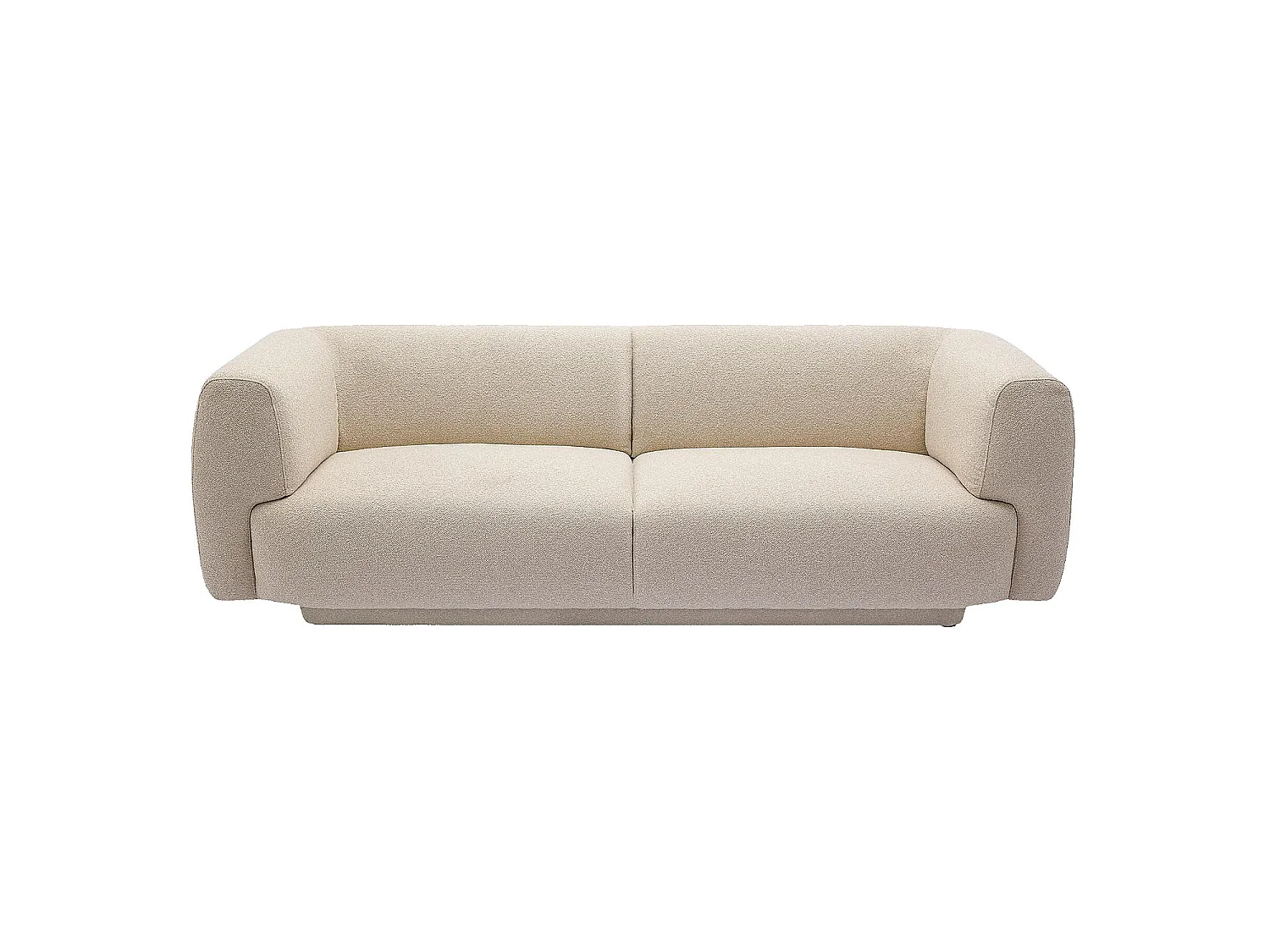 Habitat - Canapé 3 places en tissu texturé - Beige vanille - Design by Federica Francini - Austin