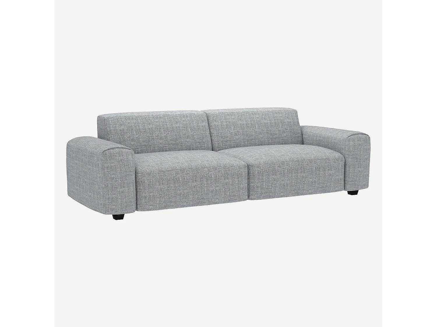 Habitat - Canapé 4 places en tissu Melina - Gris asphalte - Posada