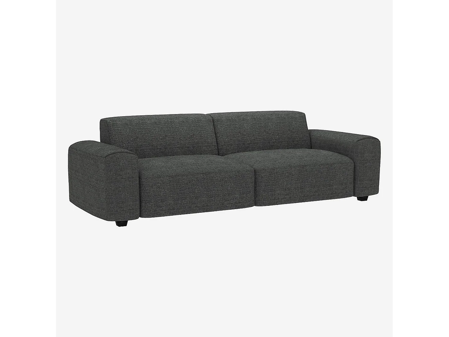 Habitat - Canapé 4 places en tissu Melina - Gris ardoise  - Posada