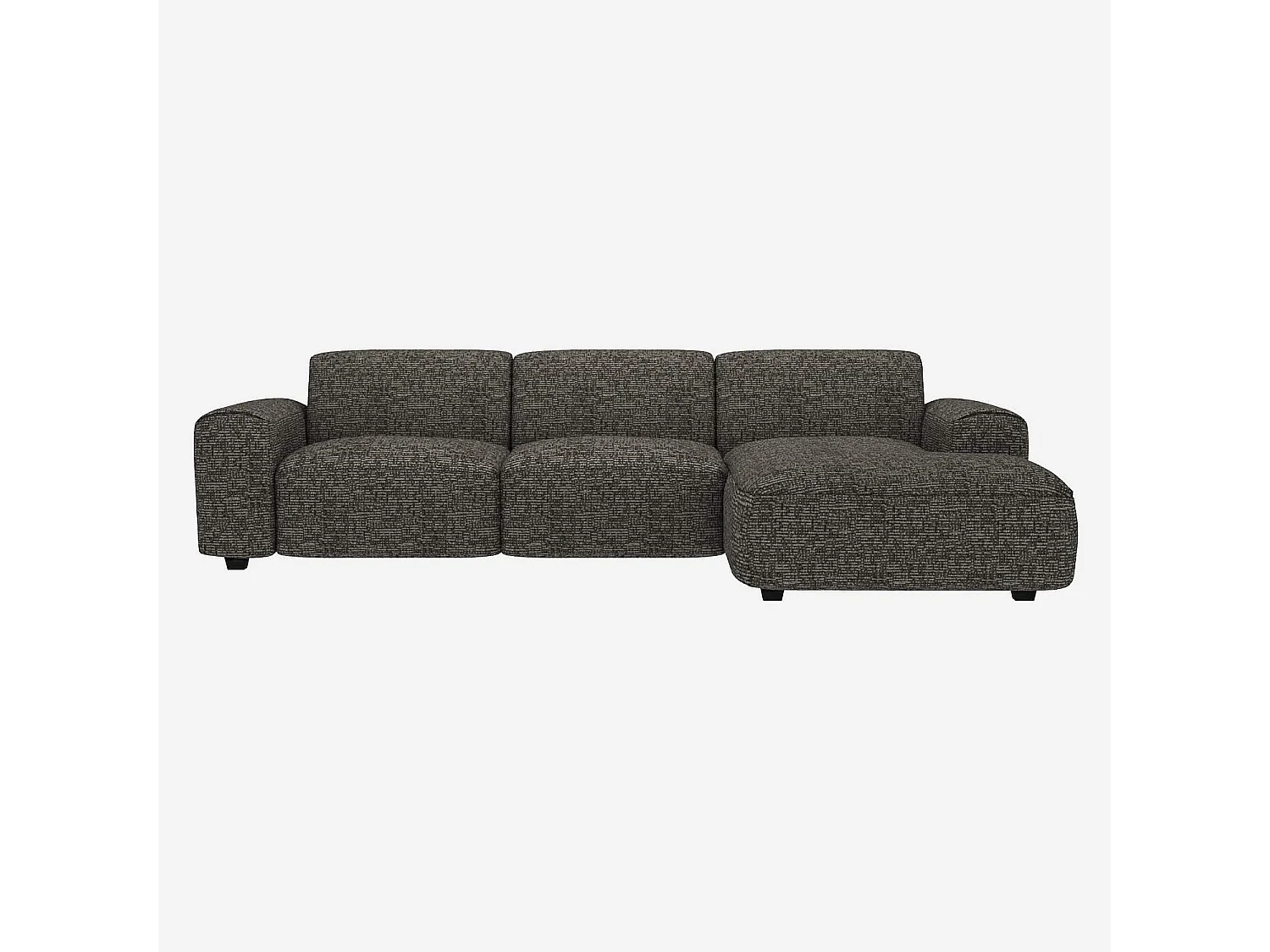 Habitat - Canapé d'angle droit en tissu Alba - Gris ardoise - Posada