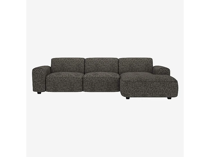 Habitat - Canapé d'angle droit en tissu Alba - Gris ardoise - Posada