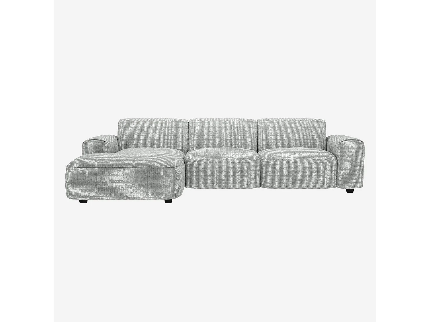 Habitat - Canapé d'angle gauche en tissu Alba - Gris brume - Posada