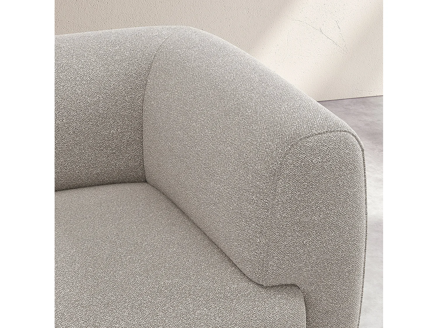 Habitat - Canapé 3 places en tissu texturé - Grège - Design by Federica Francini - Austin