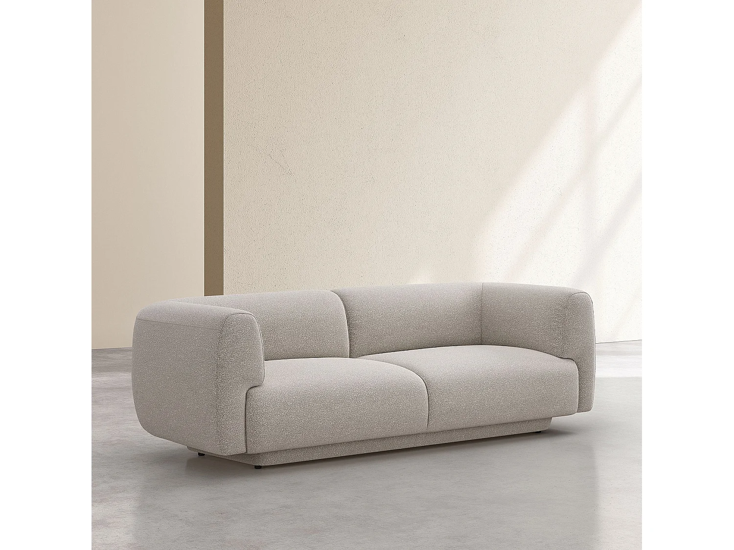 Habitat - Canapé 3 places en tissu texturé - Grège - Design by Federica Francini - Austin