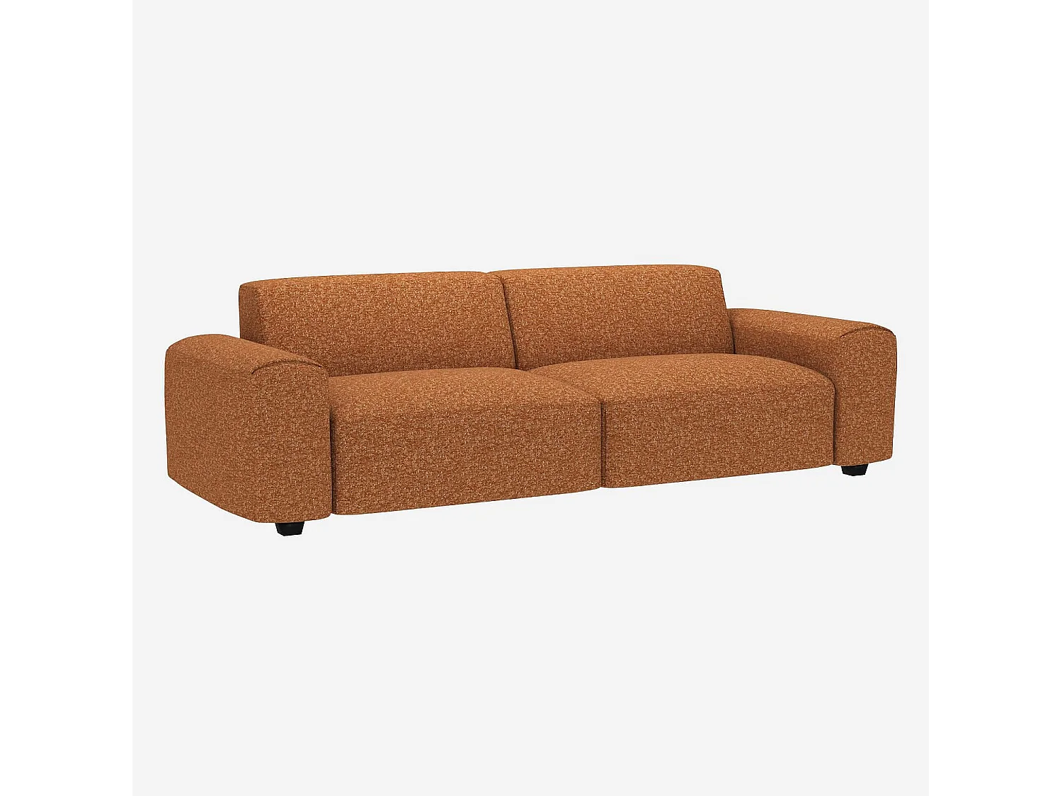 Habitat - Canapé 4 places en tissu Lucca - Marron noisette - Posada