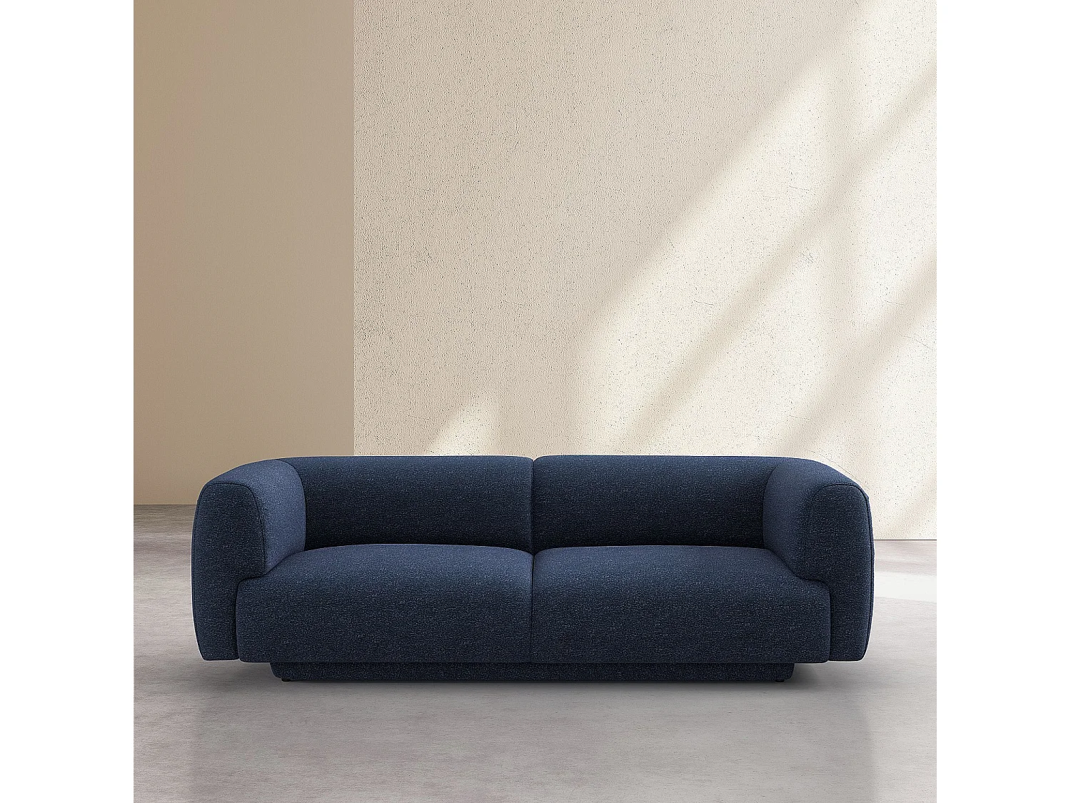 Habitat - Canapé 3 places en tissu texturé - Bleu marine - Design by Federica Francini - Austin
