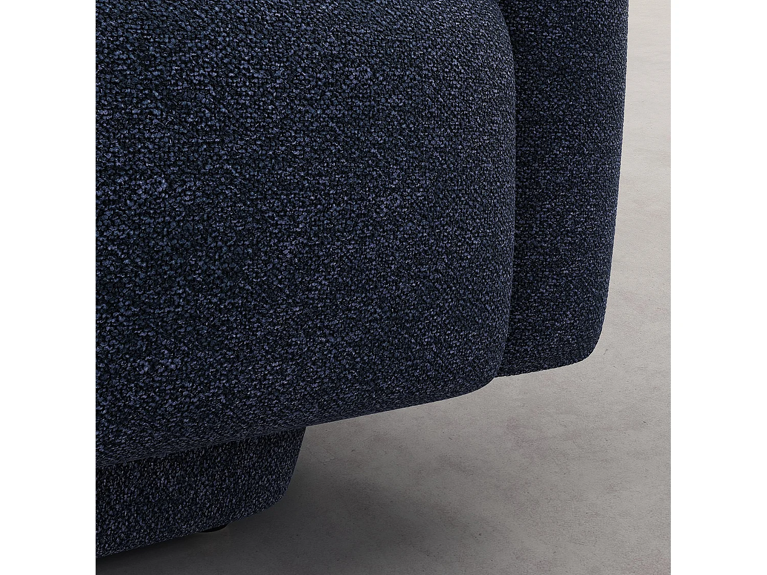 Canapé 3 places en tissu texturé - Bleu marine - Design by Federica Francini