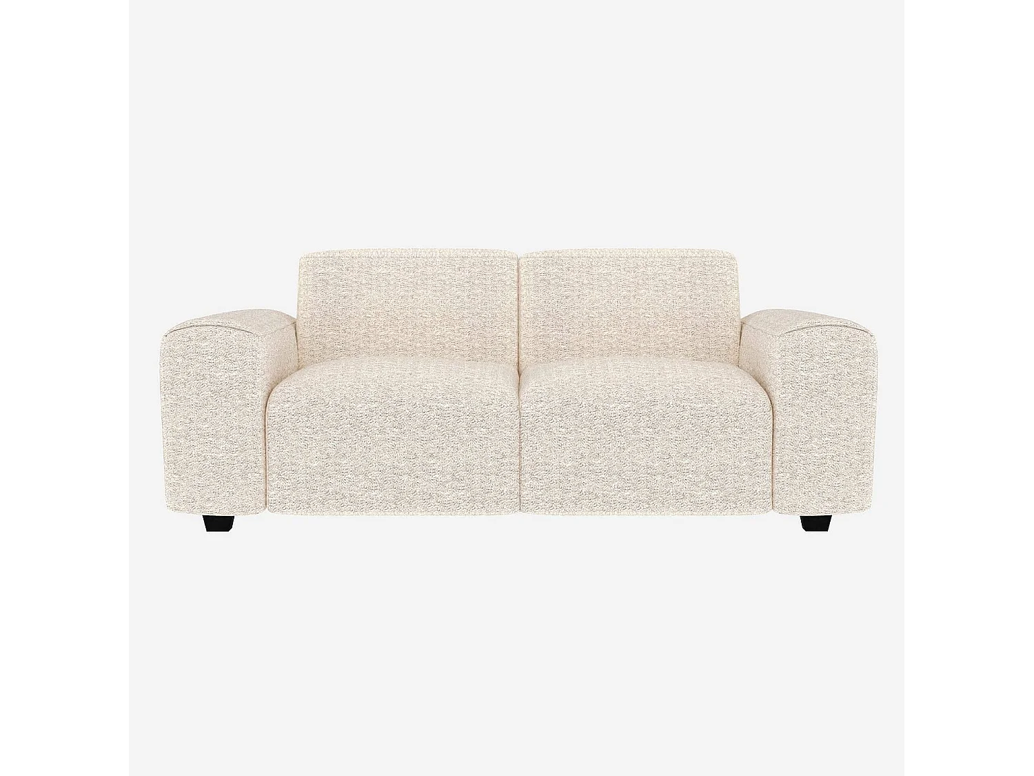 Habitat - Canapé 2 places en tissu Bormio - Blanc albâtre - Posada