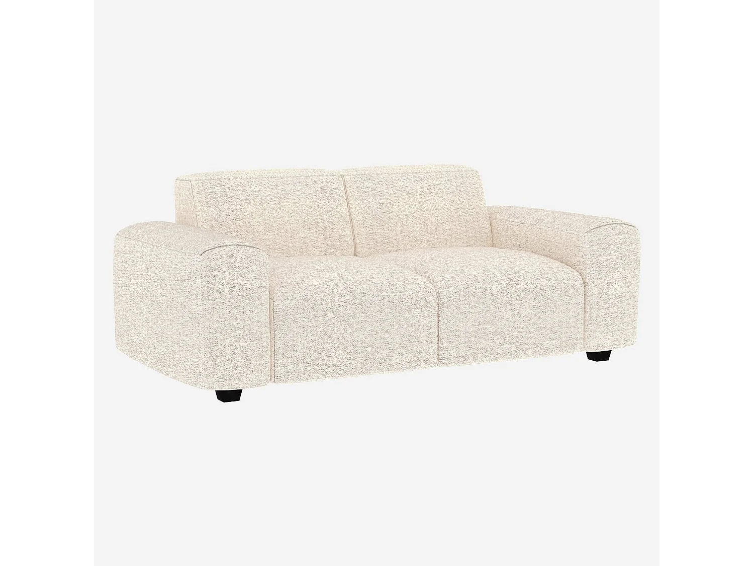 Habitat - Canapé 2 places en tissu Bormio - Blanc albâtre - Posada