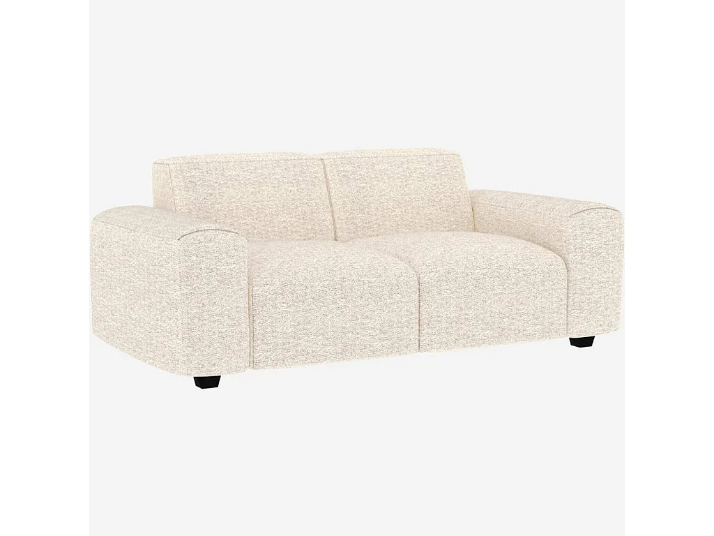 Habitat - Canapé 2 places en tissu Bormio - Blanc albâtre - Posada
