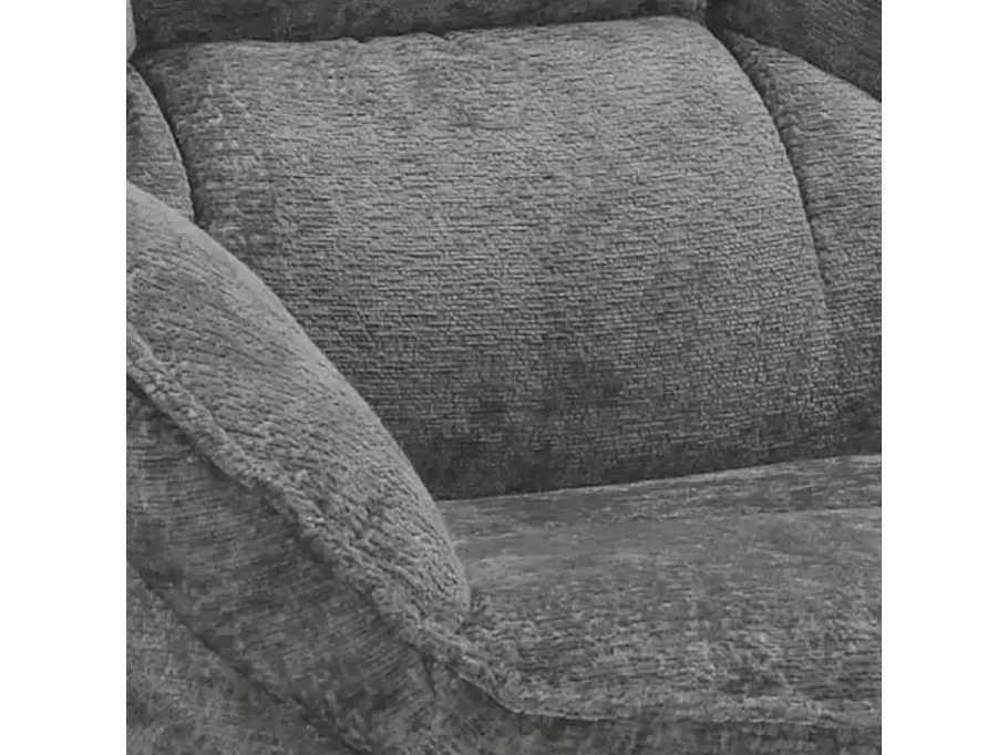 Sillón mullido de tela gris, giratorio 360° TOFON