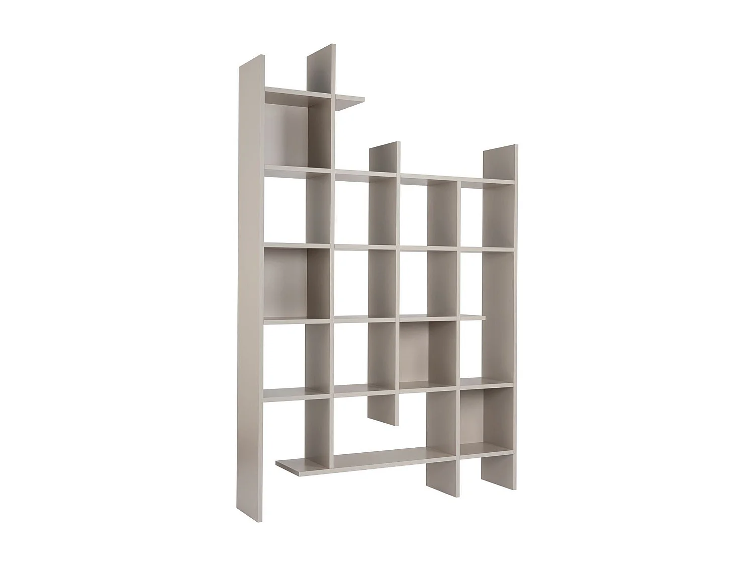 Regał na książki – 122 cm x 188 cm x 25,5 cm – Piaskowiec – Płyta wiórowa pokryta melaminą