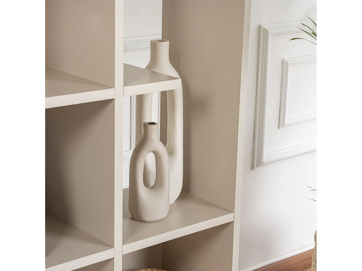 Regał na książki – 122 cm x 188 cm x 25,5 cm – Piaskowiec – Płyta wiórowa pokryta melaminą