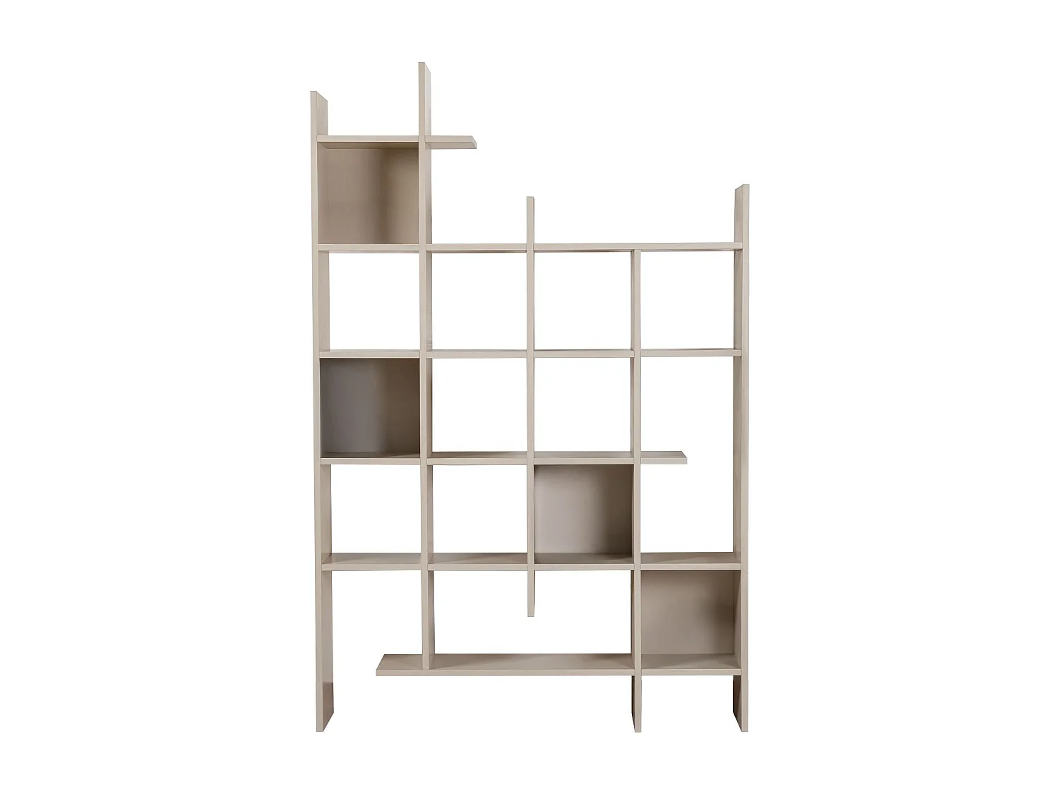 Regał na książki – 122 cm x 188 cm x 25,5 cm – Piaskowiec – Płyta wiórowa pokryta melaminą