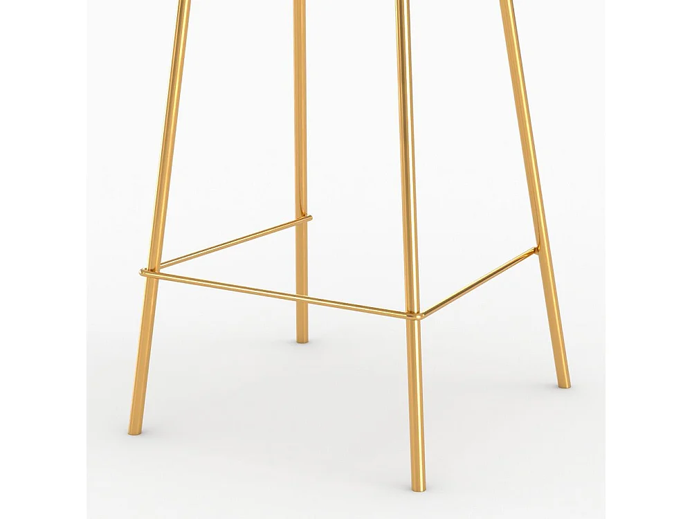 Silla para isla central de cuero sintético blanco 65 cm - Henrik