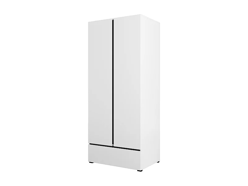 Armario HAVANA 90 cm – 2 puertas + 1 cajón – Color blanco y negro – Diseño moderno y funcional