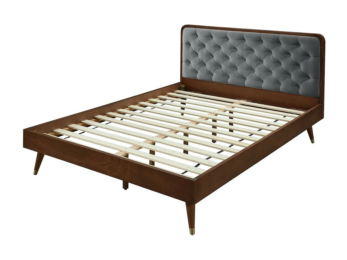 Lit Cassidy S (140x200)/Holzplatte&stoffbezug/Braun&Grau