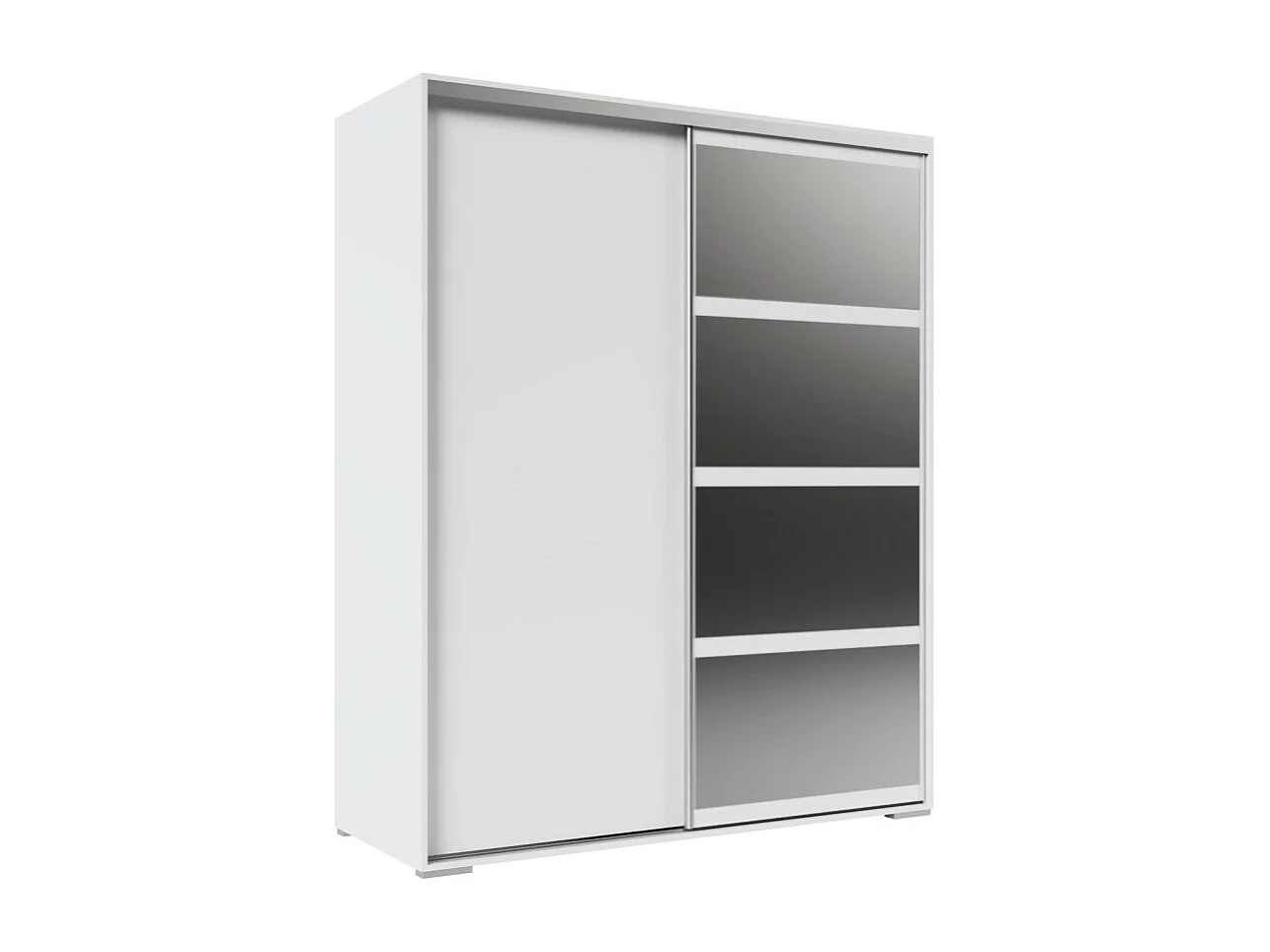 Armoire Elor (180cm)/portes coulissantes/Blanc