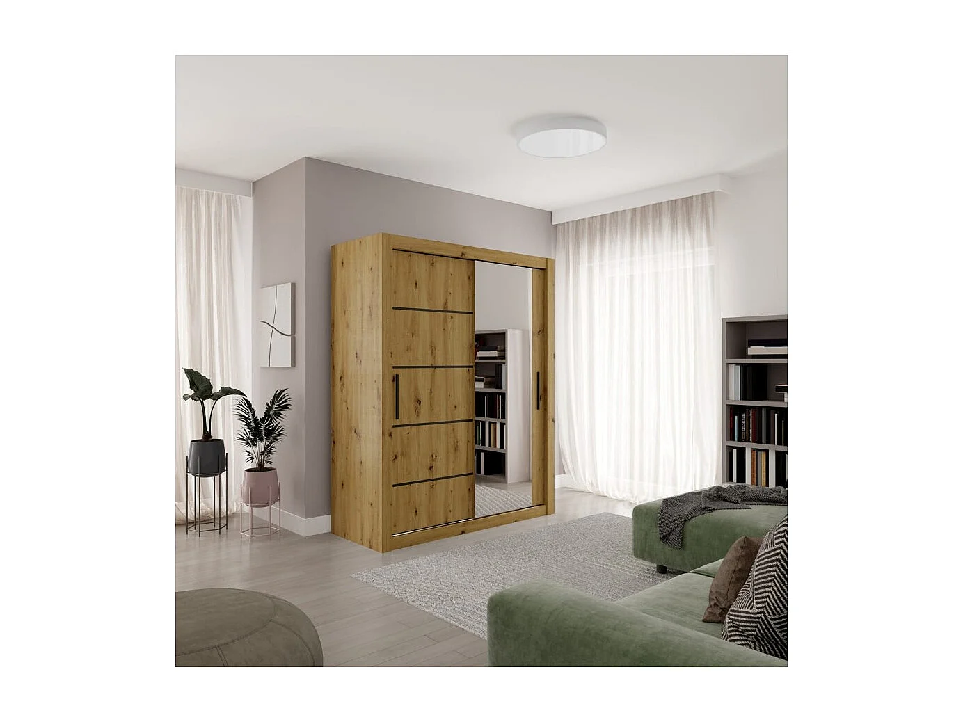 Armadio Max (160cm)/ante scorrevoli/Marrone